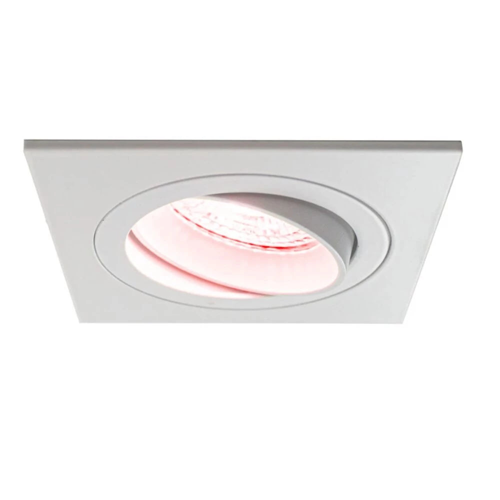 Zigbee smart Einbaustrahler Weiß 4,7W | Quadratisch | 80mm | HUE-kompatibel | RGB-CCT