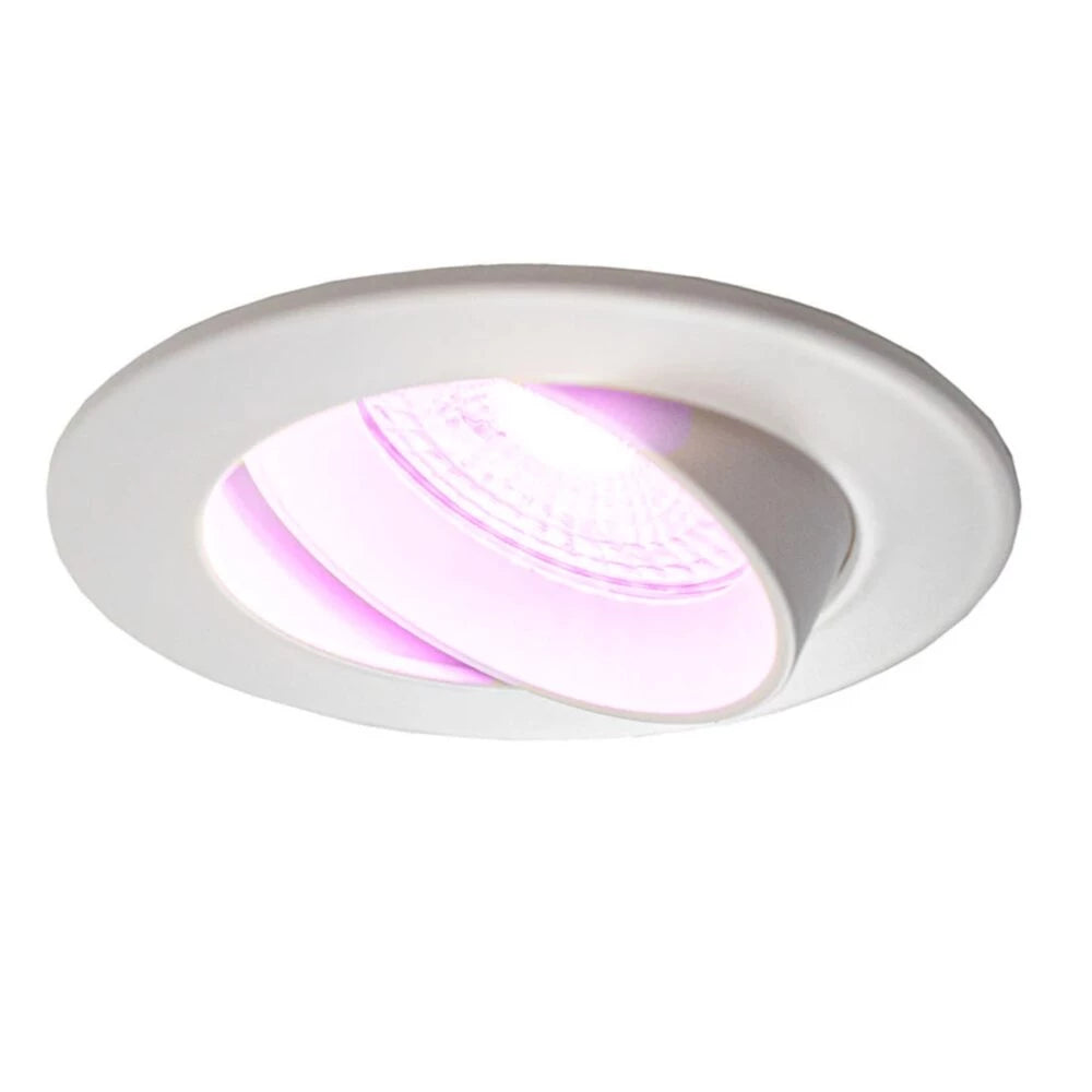 Zigbee smart Einbaustrahler Weiß 4,7W | Rund | 73mm | HUE-kompatibel | RGB-CCT