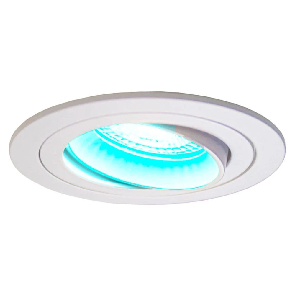 Zigbee smart Einbaustrahler Weiß 4,7W | Rund | 80mm | HUE-kompatibel | RGB-CCT