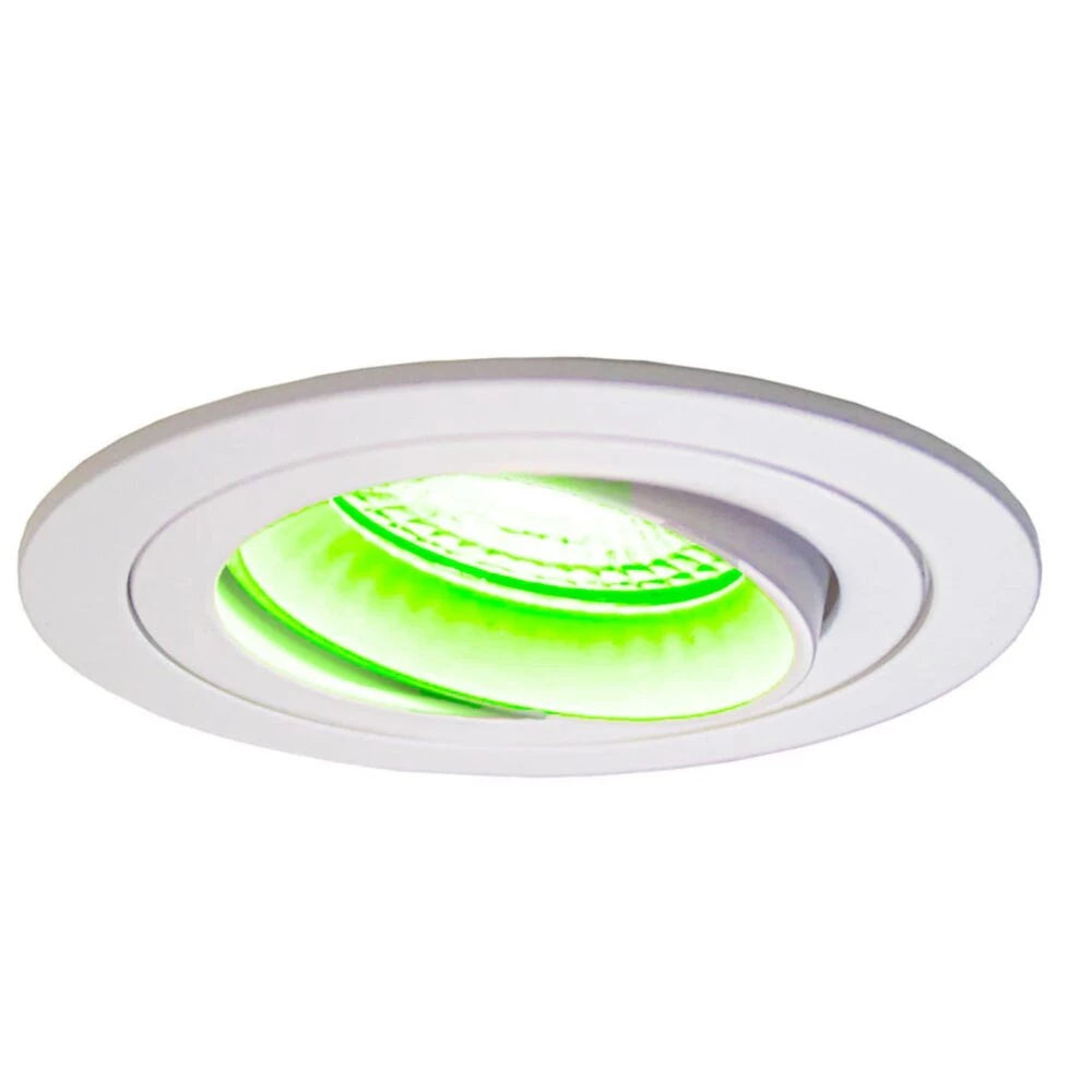 Zigbee smart Einbaustrahler Weiß 4,7W | Rund | 80mm | HUE-kompatibel | RGB-CCT