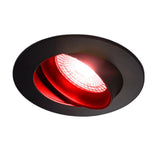 Zigbee smart Einbaustrahler Schwarz 4,7W | Rund | 73mm | HUE-kompatibel | RGB-CCT