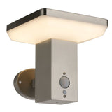 Solar buiten Wandlamp met sensor | vierkant | 4,4W 3000K | Warm wit