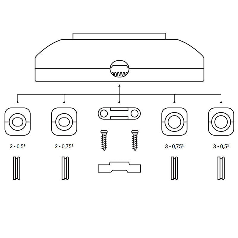 ION-Bodenschnurdimmer | 0,3-75W | Weiß