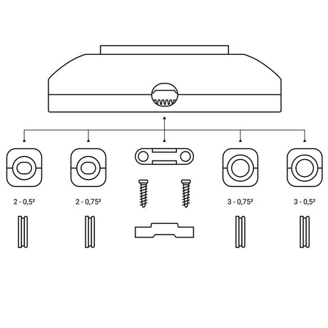 ION-Bodenschnurdimmer | 0,3-75W | Weiß