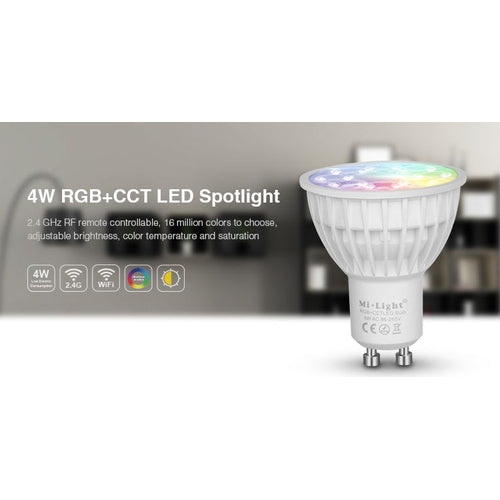 LED spot RGBW+CCT 4W GU10 | Dimbaar | Milight