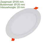 led downlight 6 watt 105mm-Vooraanzicht