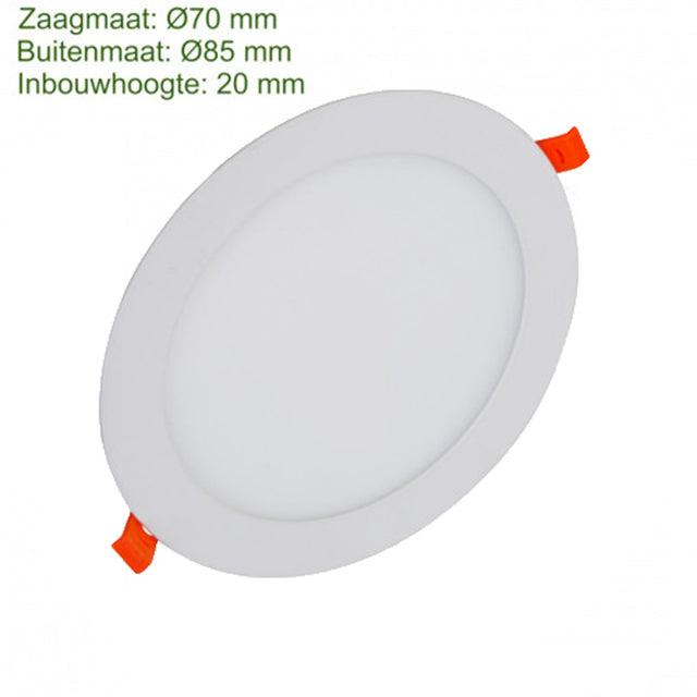 feerindicatie LED Downlight inbouw rond slim afmetingen