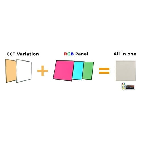 LED-Panel RGB+W 60x60cm 36W Dimmbar