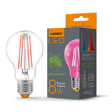 LED Filament kweeklamp | 300Lm | 8W | A60 | E27 - vooraanzicht